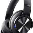 Picun B8 Bluetooth Headphones, 120H Playtime Headphone Wireless Bluetooth with 3 EQ Modes, Low Latency, Hands-Free Calls, Over Ear Headphones for Travel Home Office Cellphone PC Black