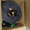 Lightweight Flat Garden Hose 50 FT, 3/4" GHT Flexible Water Hose with Spray Nozzle, Durable 800D Fabric, Kink Free Design, Portable Garden Hose for Lawn, Yard, Car Wash