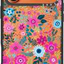 Clear TPU Phone Case Cover for iPhone with Design, Drop Protection, Cute Case for Girl Women (Clear-Flower1, iPhone 17 Pro Max)