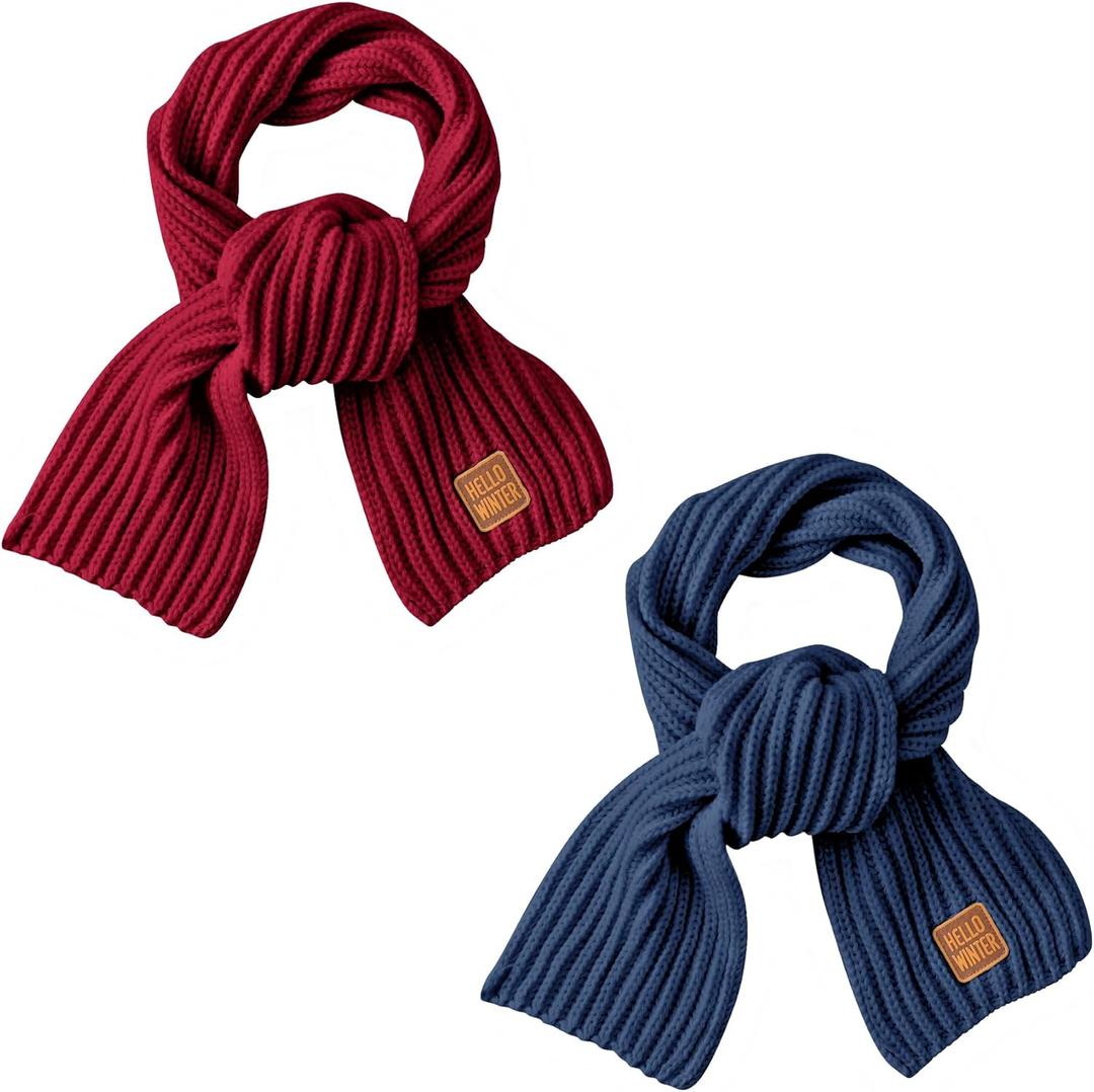Kids Scarf Winter Neck Warmer Toddler Neck Scarf Girls Thick Scarves Boys Warm Neck Warp 2-12 Years