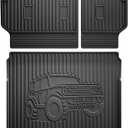 Cargo Liner and Backrest Mat for Ford Bronco Sport 2021-2026 - Custom Fit All Weather Trunk Mat Seat Back Cover Car Interior Accessories Protection Rear Cargo Mat