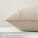 MIULEE Decorative Linen Pillow Covers 20x20 Inch Natural Beige Boho Farmhouse Neutral Couch Throw Pillows for Bed Pack of 2 Accent Modern Pillowcase Sofa Livingroom Home Decor