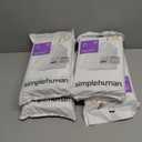 simplehuman Code Q 100 Count, Dispenser Pack Custom Fit Liners, Drawstring Trash Bags, 50-65 Liter / 13-17 Gallon, White