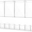 Weysat 1 Pack Acrylic Brochure Holder Wall Mount Rack Acrylic Magazine Holder Literature Display Clear 12 Pockets Pamphlet Display Holder Plastic Flyer Multi Pocket Wall Mount Slots for Office Class
