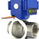 U.S. Solid Motorized Ball Valve- 1" NSF Certified 304SS Electrical Ball Valve with Full Port, 9-24V AC/DC and 3 Wire Setup