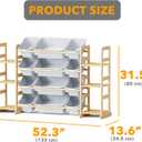 SpaceAid Toy Storage Organizer with 6 Shelves and 12 Bins, Toy Organizers Storage Bookshelf, Kids Bin Shelf Toys Box Bookcase for Bedroom Playroom Organization Room Decor, Neutral Gray, 52.3"W, 12 Bins