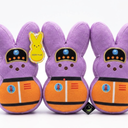 PEEPS Plush Space Bunny Dog Toys, 3-Pack – Squeaky Astronaut Bunny Plushies for Small & Medium Dogs, Official Peeps Easter & Everyday Pet Toys
