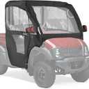 KEMIMOTO PVC UTV Cab Enclosure Compatible with Kawasaki Mule 600 610 4x4 XC SE CAMO 2005-2016 Roll Up/Down Windshield Soft Cab Canopy Cover Fit Side Mirrors Heavy Duty Cabin Enclosure Kit