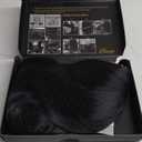 Black Wigs for Kids Girls Long Black Wavy Curly Wig Long Middle Part Wig Natural Synthetic Hair Wigs with Net Include
