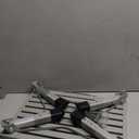 Homeon Wheels Iron RV Steps Adjustable Folding Step Stool with Non-Slip Rubber Feet, Stable Platform Supports 1000bs, Safety Strips, Handle, Easy Carry, Outdoor Camper Trailer Travel - Gray