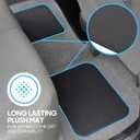 Premium 4 Piece Set of Carpet Car Floor Mats with Vinyl Safety Heel Pad for Car, Truck, SUV, Coupe Sedan, Black (MT-100-BK) Pack of 1