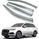 Window Visors Rain Guards Shield Fit for Audi Q7 SQ7 2017-2025 Out-Channel Window Vent Wind Deflectors Visors Shades
