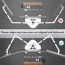 WALI Triple Monitor Stand, Free Standing Three LCD Monitor Fully Adjustable Desk Mount Fits 3 Screens up to 27 inch, 22 lbs Weight Capacity per Arm (MF003-W), White