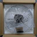 VOLISUN Low Profile Ceiling Fans with Lights and Remote, 23.6in Flush Mount Ceiling Fans with Light, 3000K-6500K Dimmable Fandelier LED Fan Light, White Bladeless Ceiling Fans with Lights for Bedroom