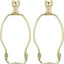 PATIKIL 6 Inch Lamp Harp Kit with Finial, 2 Set Detachable Shade Bracket Holder, DIY Lighting Accessories for Table Floor Lamps, Gold Tone