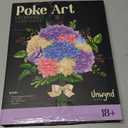 Poke Art Flower Bouquet, Mess-Free Arts and Crafts for Adults, Teen Craft Kits, Mother's Day Flowers, Gifts for Mother, Women and Men (Hydrangea)