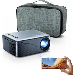 vamvo Mini Projector WiFi Portable Movie Projectors, Outdoor Projector with Stylish streamlined Design, Smartphones and Tablets Can Easy Connection to Video Projectors
