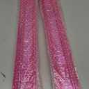 Premium Mahjong Racks with Pushers,4-Pack Non-Slip Acrylic Racks, Pink, 2.4 inches x 17.5 inches