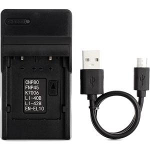 Norifon NP-80 USB Charger for Casio Exilim EX-G1, EX-N1, EX-N2, EX-S5, EX-S8, EX-S9, EX-Z35, EX-Z550, EX-Z800 Camera and More