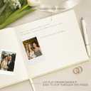 &And Per Se Guest Book for Party, Photo Book, Blank Book and Birthday Guest Book for Special Events, Baby Shower Book to Sign with Blank Lined Pages & Photo Spots (Beige with Pattern)