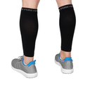 Run Forever Calf Compression Sleeves for Men and Women - Leg Compression Sleeve - Footless Compression Socks for runners Black 20-30MMHG