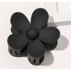 Candy Colored Hair Claw Clips Flower Hair Clips  Big Cute Claw Clips, Thick Hair, Scrub, Hair Clip Sweet Flower Clip (Black)