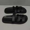 Steve Madden Women's Mayven Slide Sandal (8, Black Leather)