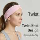 12 Pcs Stretchy Sport Headbands for Women,Absorbed Sport Headband Soft Twist Knotted Headbands for Yoga, Workout Daily Life