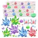 24Pcs Science Kit Crystal Growing Party Favor Supply Gifts for Kids Classroom Goodiebags Christmas Valentine's Day Gifts (24Pcs, One Size)