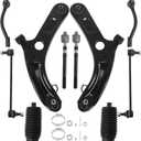10Pcs Front End Suspension Kit for 2011-2016 Hy-undai Elantra Sedan/ 12-17 Veloster, 2 Lower Control Arm w/Ball Joint 2 Sway Bar Link 4 Outer & Inner Tie Rod End # K622232 K622646 EV800886