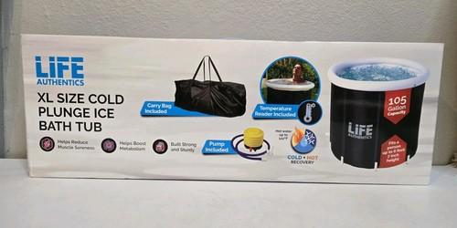 Life Authentics XL Size Cold Plunge Ice Bath Tub 105 Gallon + Carry Bag New