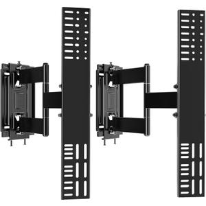 HOME VISION Heavy Duty Full Motion TV Wall Mount Bracket for 48-120 Inch Flat/Curved TVs, 200Lbs Capacity, Low Profile Ultra Slim Design with Swivel/Tilt, Corner Large Dual Arm, Max VESA 2000x600mm