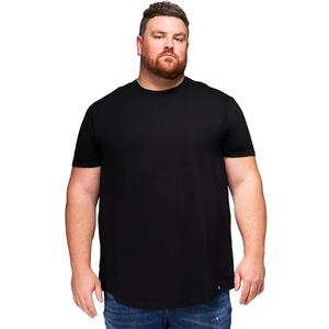 STRONGSIZE Men's Big and Tall T-Shirts – Stretch Cotton Crewneck Longer Length Shirt 2-Pack Black 3XL