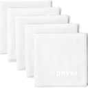 Pocket-Sized Sweat Towels - The Original Sweat Absorbing Handkerchiefs - Quick-Dry Microfiber Sweat Rags for Face, Hands, & Body - Men & Women - Gym, Sports, and Work (White: 5 Pack)