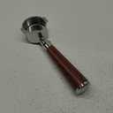 51mm Bottomless Portafilter 2 Ears for Delonghi ECP3420/EC155/BCO430/EC260,Stainless Steel Filter Basket and Walnut Handle