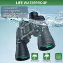 20x50 High Powered Binoculars for Adults, Waterproof Compact Binoculars with Low Light Vision for Bird Watching Hunting Camping Travel Cruise Hiking Sports Stargazing, Christmas Birthday Gifts for Men