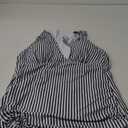 Yonique Women's Tankini Top Only Tummy Control Bathing Suit Top Ruffle Swimsuit Top V Neck Swim Tank Top No Bottom (Large, Black and White Stripes)