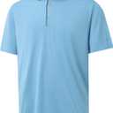 M MAELREG Golf Shirts for Men Short Sleeve Dry Fit Casual Striped Performance Moisture Wicking Collared Mens Polo Shirts (XXXL)