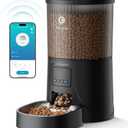 Automatic Cat Feeder WiFi- 5Ghz Cat Food Dispenser with APP Remote Control- Auto Pet Feeder for Small Dog Indoor- Easy to Set Up and Clean- Dual Power with Desiccant Bag& Stainless Steel