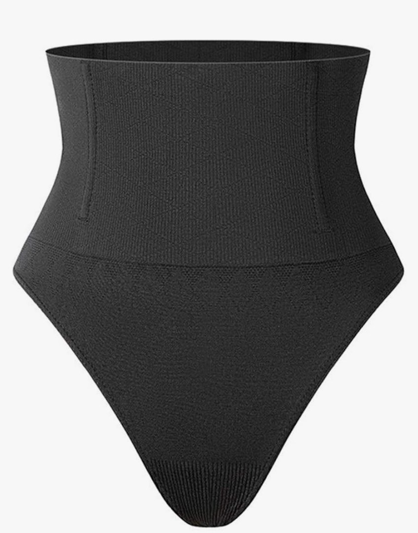 Hey Girl Women Thong Panty Shaper High Waist Tummy Panties Slimming Underwear Waist Trainer Briefs Butt Lifter Shapewear M