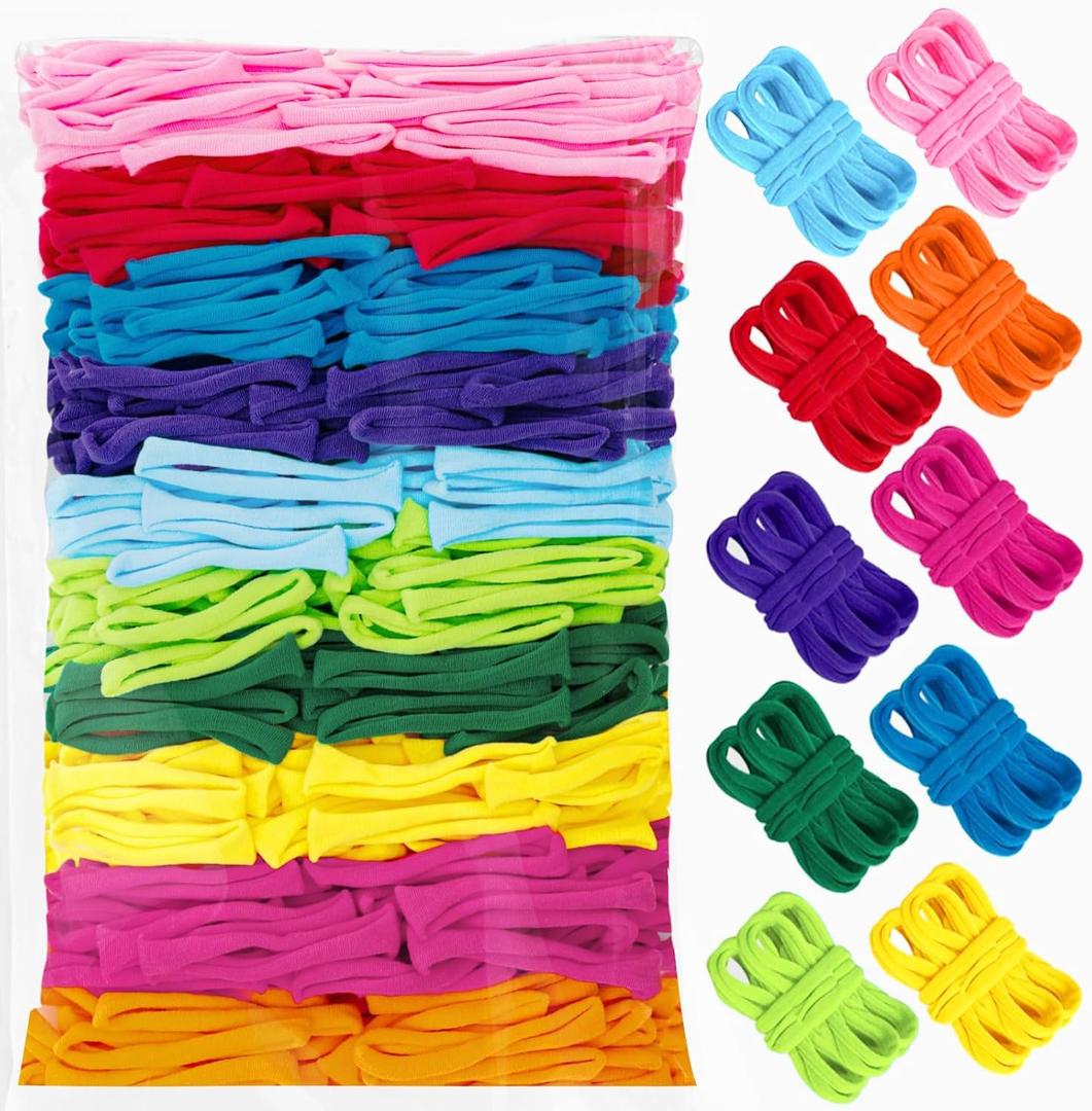 DNPHRPY 800 PCS Weaving Loom Loops Potholder 7 inch Durable Nylon DIY Crafts Projects for Kids Adults Rainbow Loops Flexible Loom Kit Elastic Ideal Gifts for Girls Ages 5-13 Crafts Supplies (800pcs, 10 Rainbow Color)