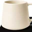 MIAMIO - Coffee Mugs Set of 2 / Large Ceramic Coffee Cups (14 oz) - Mug for Cappuccino, Tea, Espresso - Microwave and Dishwasher Safe - Luxe Collection (Cream Rose)