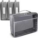 Toy Storage Bag, On the Go Toy Storage Organizer, Car Toy Organization, Blocks Travel Bag, Activity Bags for kids, Traveling Carrying Case, Storage Organizer (Large 4 pc Grey Bags)