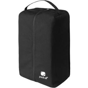 pack all Plus-Sized Stylish Shoe Bag for Travel, Water-Resistant Shoe Pouch for Gym, Smell-Proof Soccer Cleats Bag for Sport (Black)