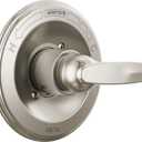 Delta Faucet Foundations 13 Series Single-Function Shower Valve Trim Kit, Shower Handle, Delta Shower Trim Kit, Stainless BT131-SS (Valve Not Included), Valve Only