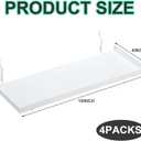 3 x Lineshading 4 Pcs Pegboard Shelves, 10 x 4 Inch Metal Shelf Brackets Pegboard Tray Accessories Wall Organizer for Craft Room Home Garage Nursery Workbench Kitchen (White)