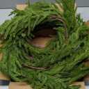 6FT 1Pack Real Touch Christmas Norfolk Pine Garland, Artificial Christmas Garland with Lights, Faux Greenery Garland for Fireplace Mantle Table Wall Stair Indoor Outdoor Holiday Xmas Decor