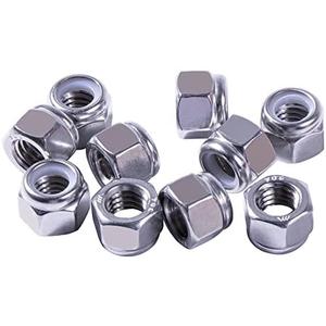 55pcs 3/8-16 Hex Lock Nuts, Stainless Locknuts, Hex Drive, Nylon Insert, 304 Stainless Steel(18-8 SS), Coarse Thread