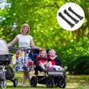 ibasenice 3pcs Stroller Cart Connector for Twins Car Gadgets Universal Pushchair Connector Universal Stroller Accessories Black, 7.9 x 1.8 x 1.6 inches