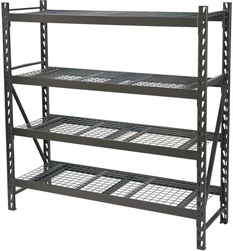 Ironton 4-Tier Industrial Steel Shelving Unit, 8,000-Pound Load Capacity, Garage Storage Rack, 77" W x 24" D x 72" H
